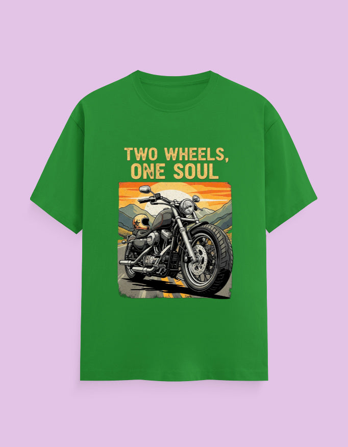 Classic Motorcycle T-Shirt "Two Wheels, One Soul" - Urban Edge