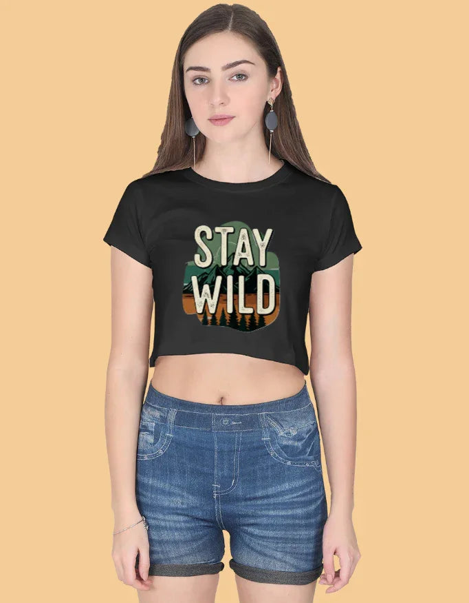 "Stay Wild" Graphic T-Shirt | Crop Top - Urban Edge