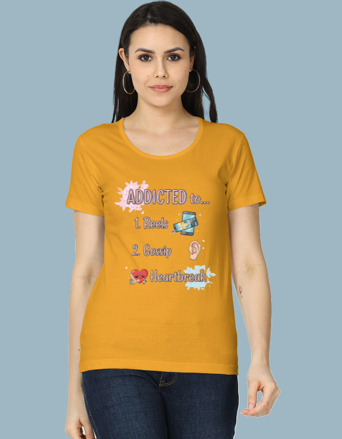 Addicted to Reels and Gossip- Women's Graphic Tee - Urban Edge
