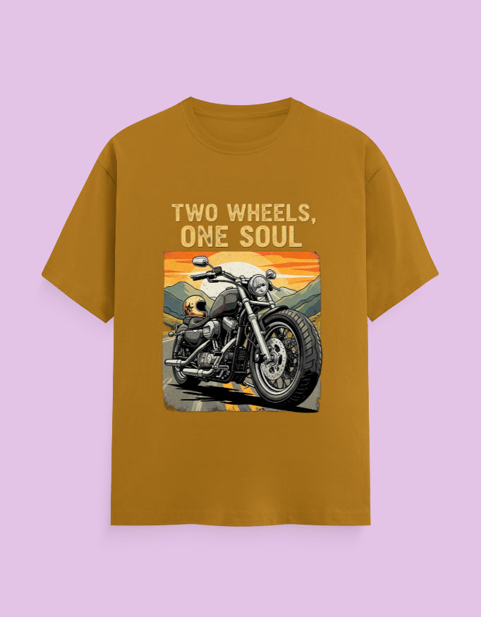 Classic Motorcycle T-Shirt "Two Wheels, One Soul" - Urban Edge