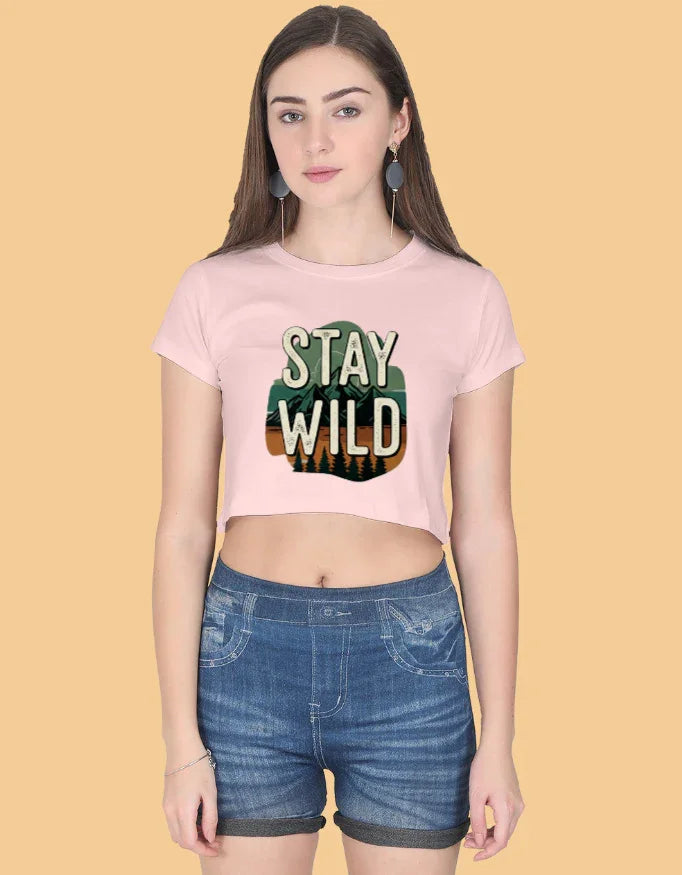 "Stay Wild" Graphic T-Shirt | Crop Top - Urban Edge