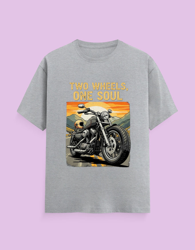 Classic Motorcycle T-Shirt "Two Wheels, One Soul" - Urban Edge