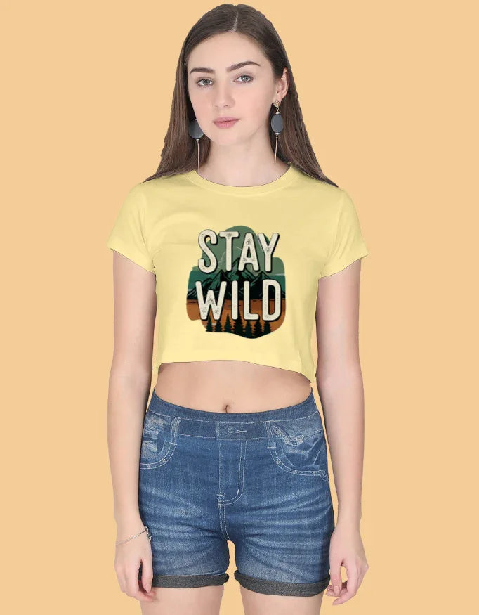 "Stay Wild" Graphic T-Shirt | Crop Top - Urban Edge