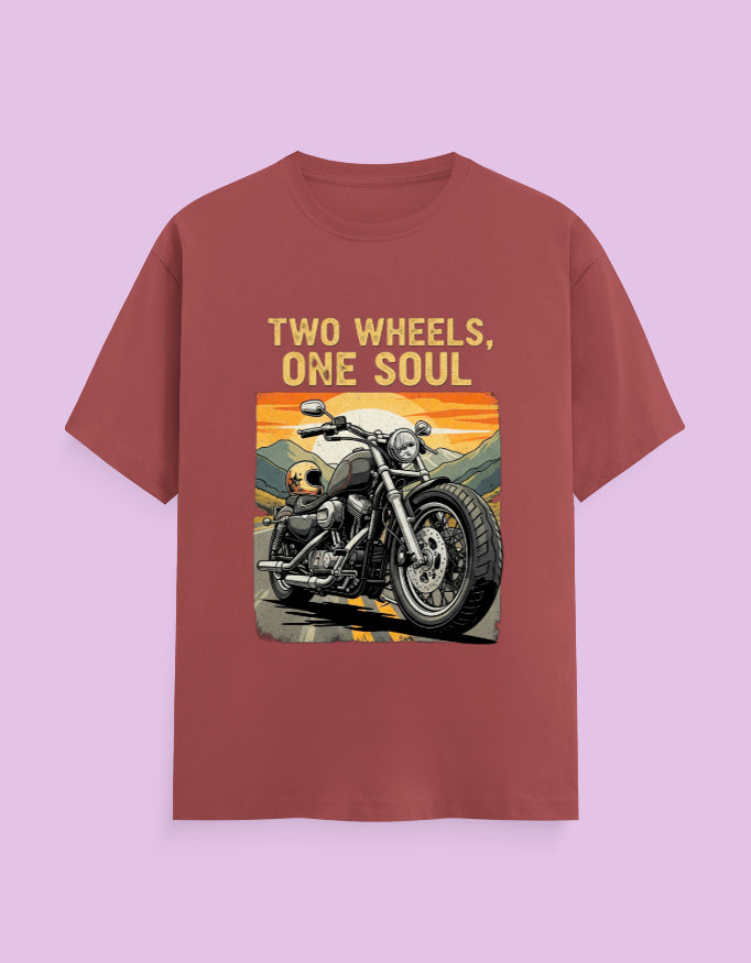 Classic Motorcycle T-Shirt "Two Wheels, One Soul" - Urban Edge