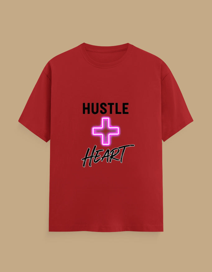 "Hustle + Heart" Slogan T-Shirt - Urban Edge