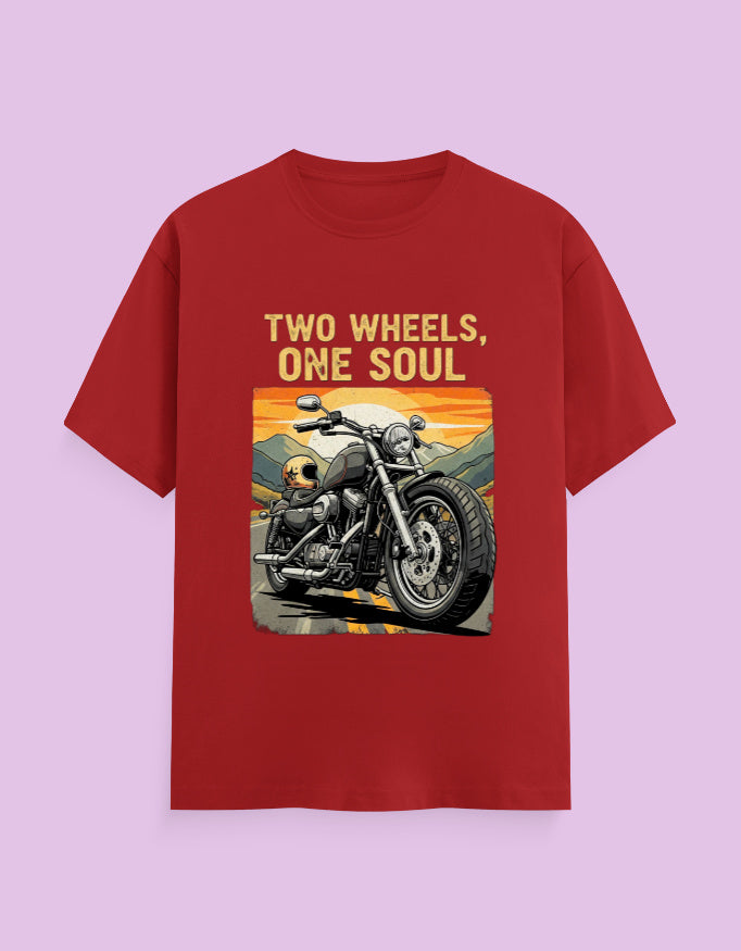 Classic Motorcycle T-Shirt "Two Wheels, One Soul" - Urban Edge