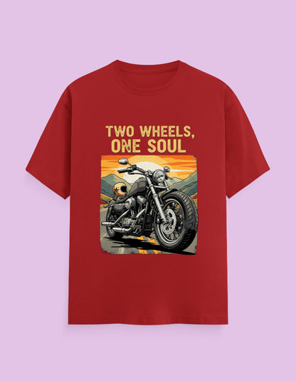 Classic Motorcycle T-Shirt "Two Wheels, One Soul" - Urban Edge