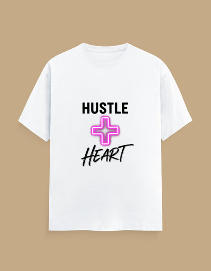 "Hustle + Heart" Slogan T-Shirt - Urban Edge