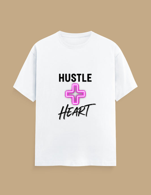 "Hustle + Heart" Slogan T-Shirt - Urban Edge