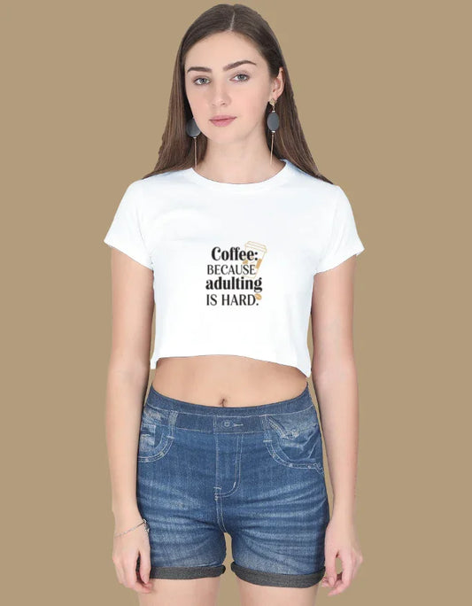 Coffee Lover - Sarcastic Women's Tee | Graphic Crop Top - Urban Edge