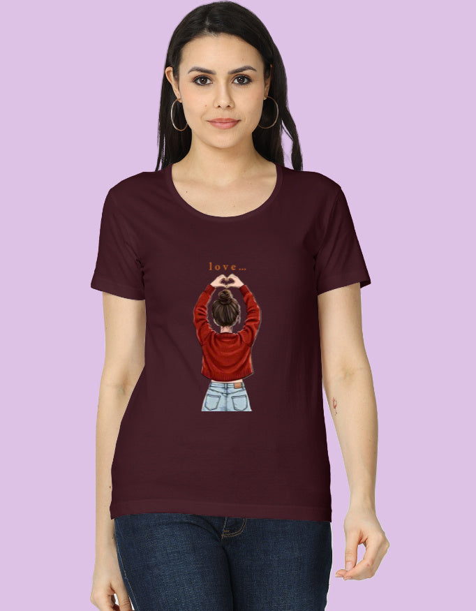 Cute "Love" T-Shirt | Heart Hands Graphic Tee - Urban Edge