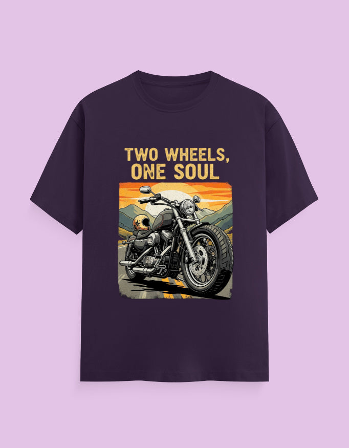 Classic Motorcycle T-Shirt "Two Wheels, One Soul" - Urban Edge