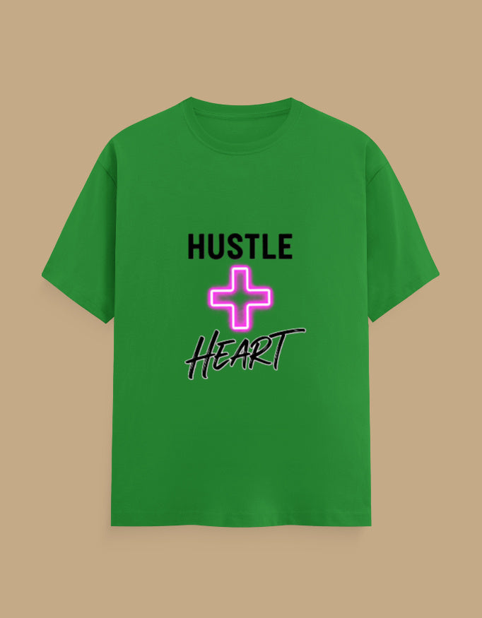 "Hustle + Heart" Slogan T-Shirt - Urban Edge