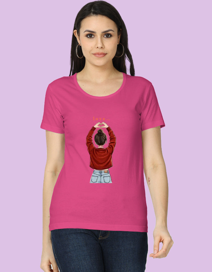 Cute "Love" T-Shirt | Heart Hands Graphic Tee - Urban Edge