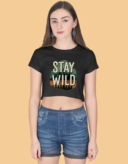 "Stay Wild" Graphic T-Shirt | Crop Top - Urban Edge