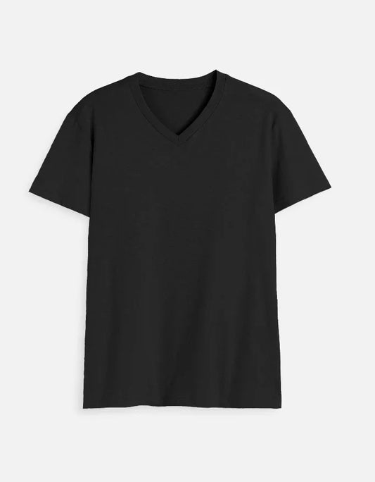 V Neck Solid T-Shirt - Urban Edge