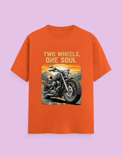 Classic Motorcycle T-Shirt "Two Wheels, One Soul" - Urban Edge