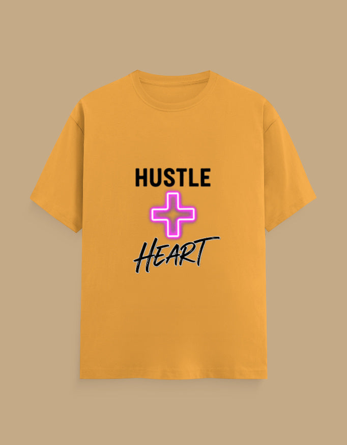 "Hustle + Heart" Slogan T-Shirt - Urban Edge