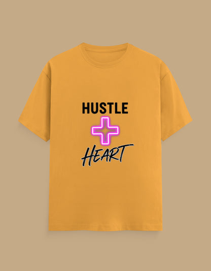 "Hustle + Heart" Slogan T-Shirt - Urban Edge