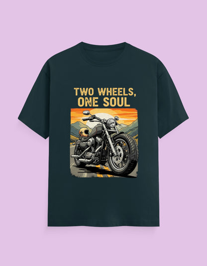 Classic Motorcycle T-Shirt "Two Wheels, One Soul" - Urban Edge