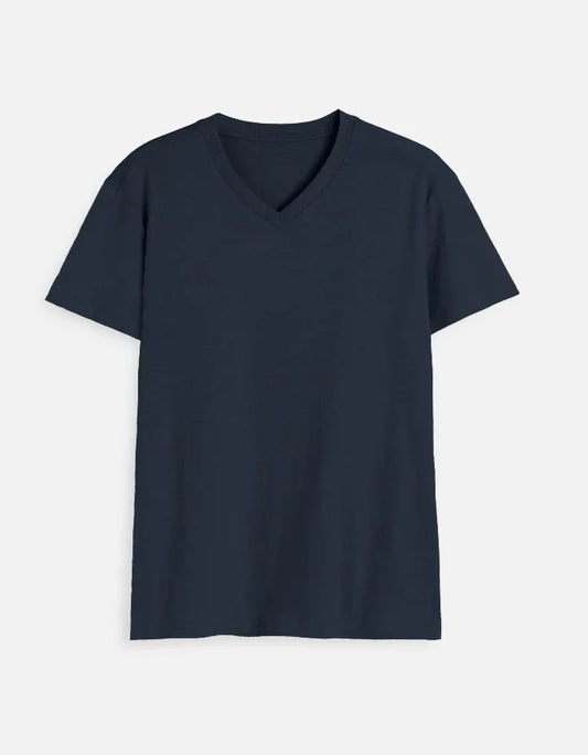 V Neck Solid T-Shirt - Urban Edge