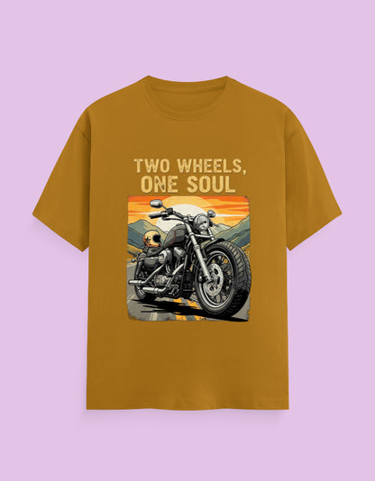 Classic Motorcycle T-Shirt "Two Wheels, One Soul" - Urban Edge