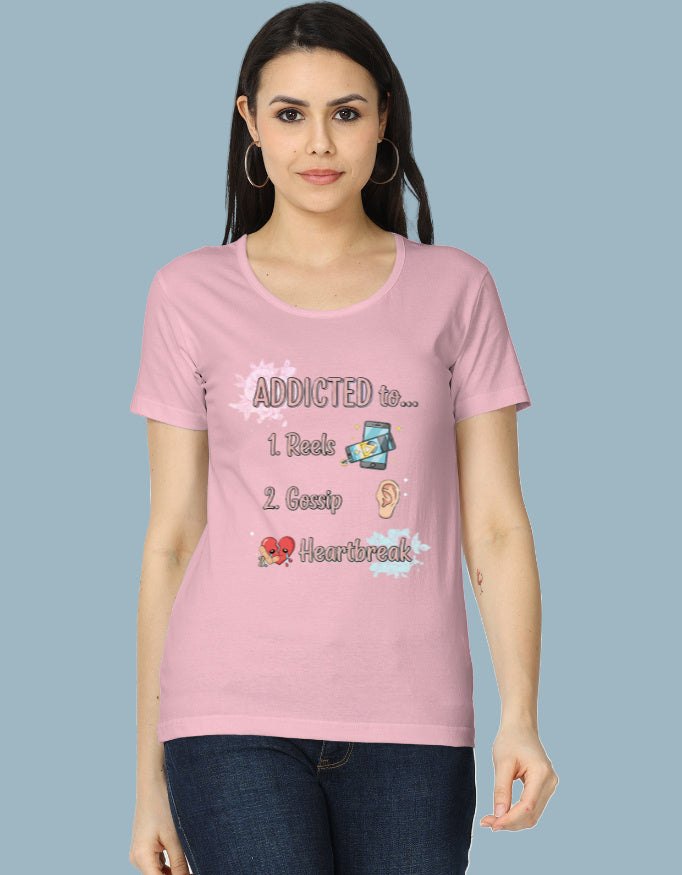 Addicted to Reels and Gossip- Women's Graphic Tee - Urban Edge