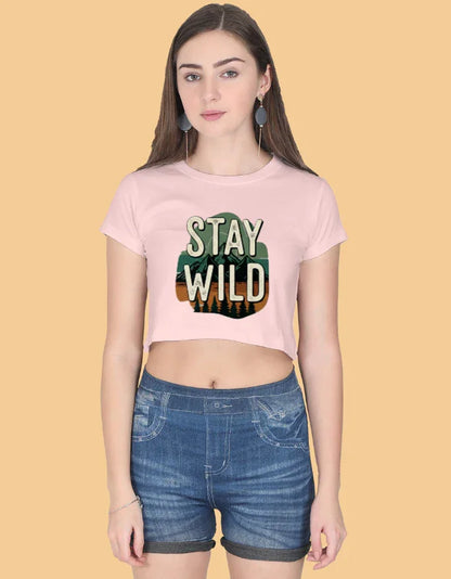"Stay Wild" Graphic T-Shirt | Crop Top - Urban Edge