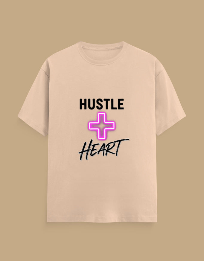 "Hustle + Heart" Slogan T-Shirt - Urban Edge