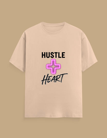 "Hustle + Heart" Slogan T-Shirt - Urban Edge