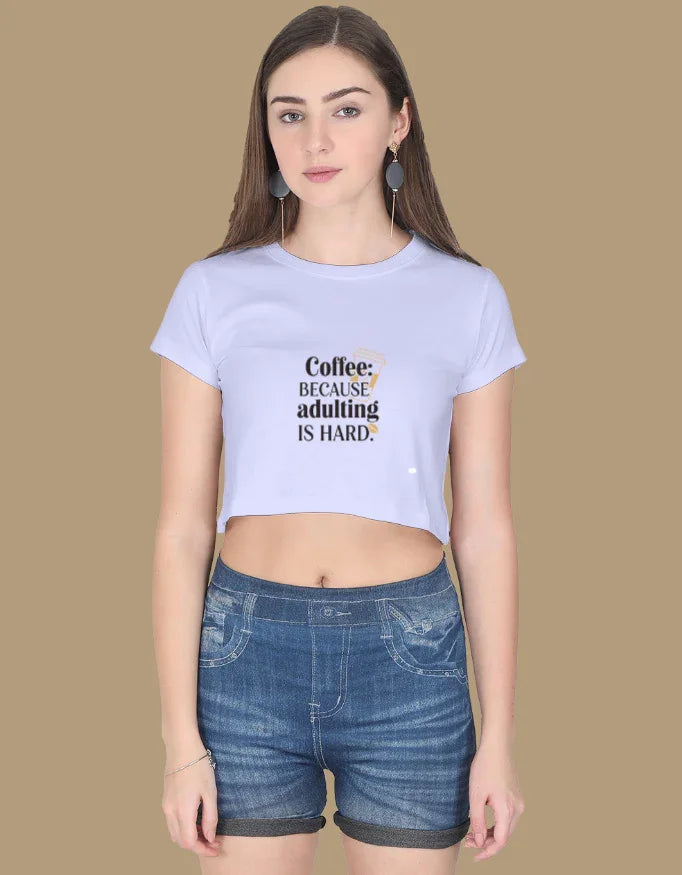 Coffee Lover - Sarcastic Women's Tee | Graphic Crop Top - Urban Edge