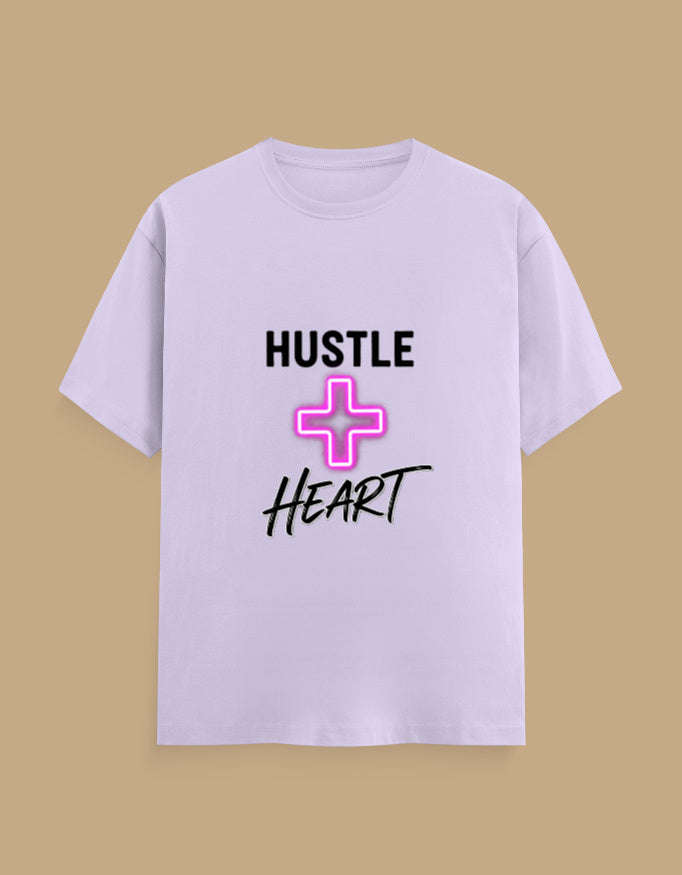 "Hustle + Heart" Slogan T-Shirt - Urban Edge