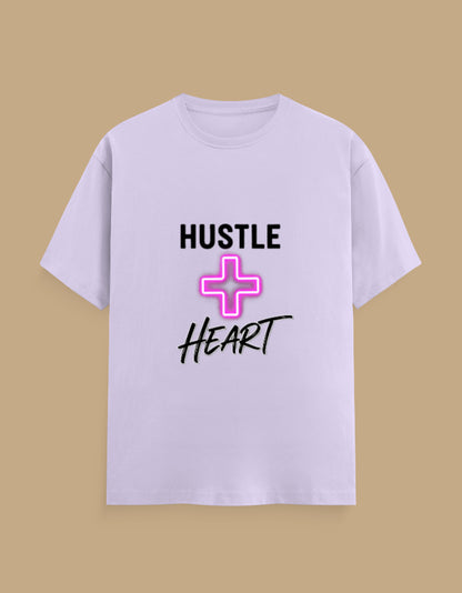 "Hustle + Heart" Slogan T-Shirt - Urban Edge