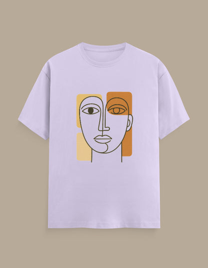 Abstract Face Line Art T-Shirt - Urban Edge
