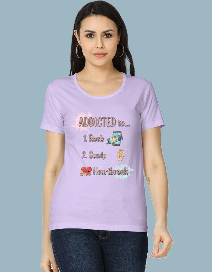 Addicted to Reels and Gossip- Women's Graphic Tee - Urban Edge