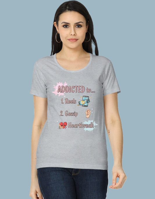 Addicted to Reels and Gossip- Women's Graphic Tee - Urban Edge