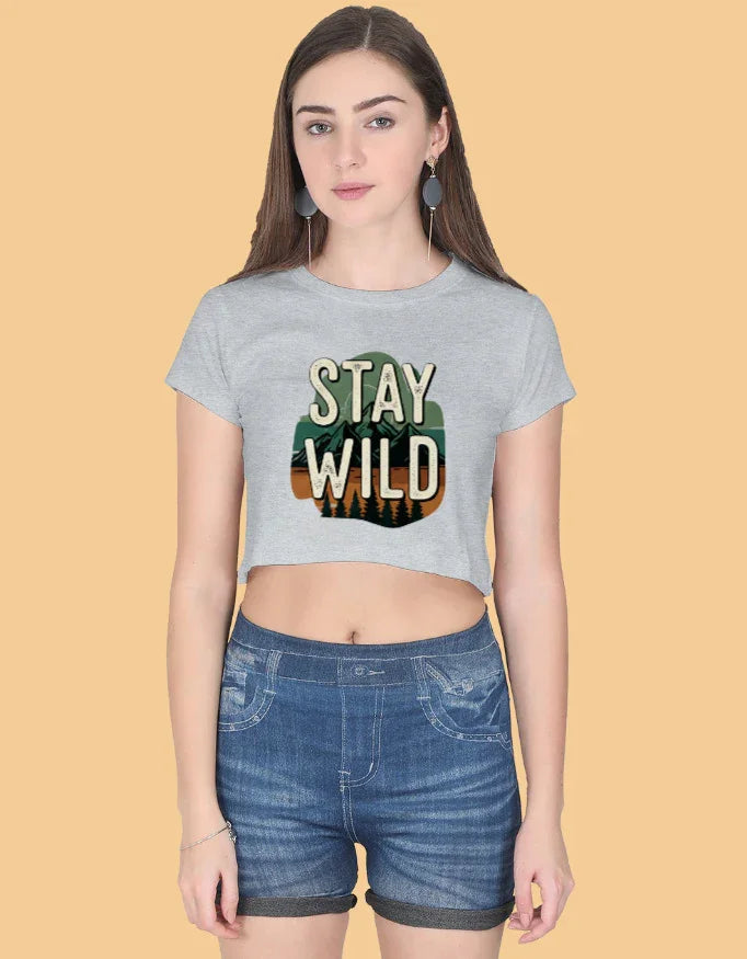 "Stay Wild" Graphic T-Shirt | Crop Top - Urban Edge