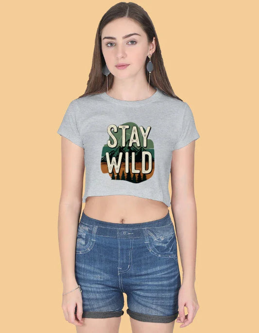 "Stay Wild" Graphic T-Shirt | Crop Top - Urban Edge