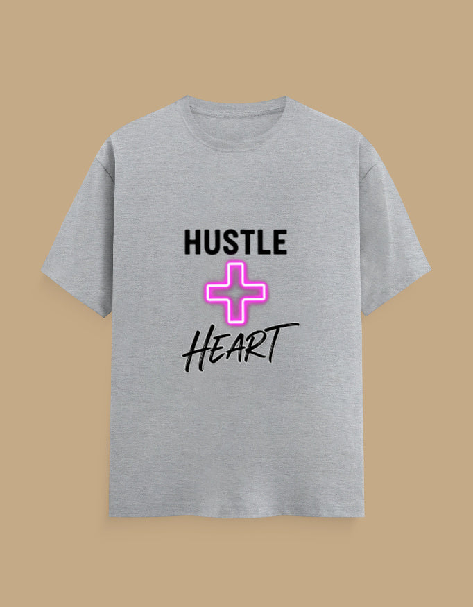 "Hustle + Heart" Slogan T-Shirt - Urban Edge