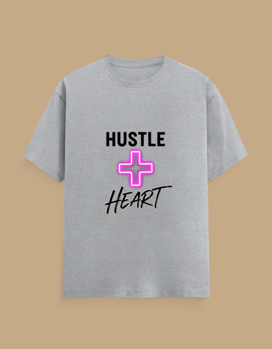 "Hustle + Heart" Slogan T-Shirt - Urban Edge