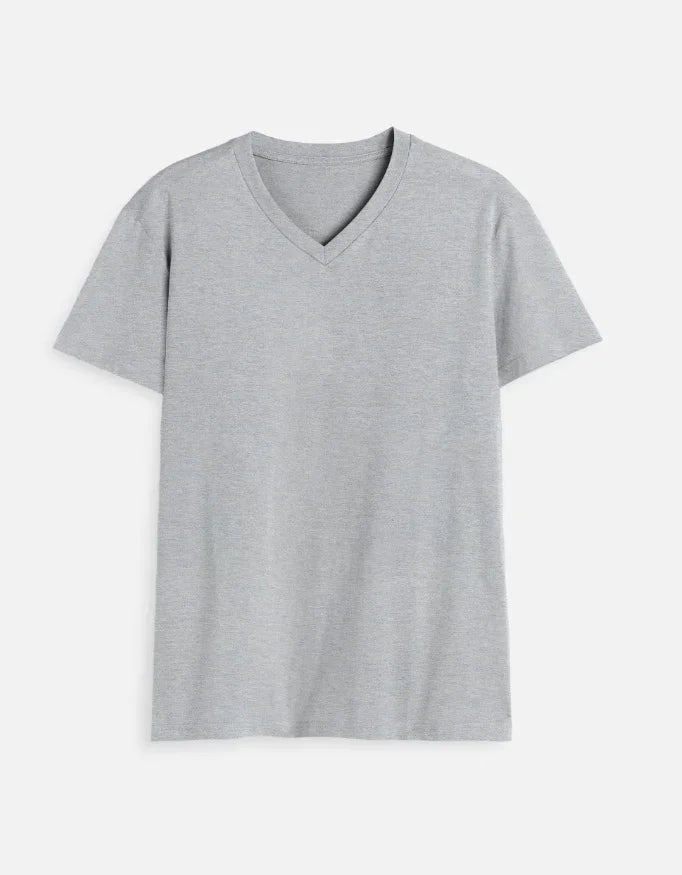 V Neck Solid T-Shirt - Urban Edge
