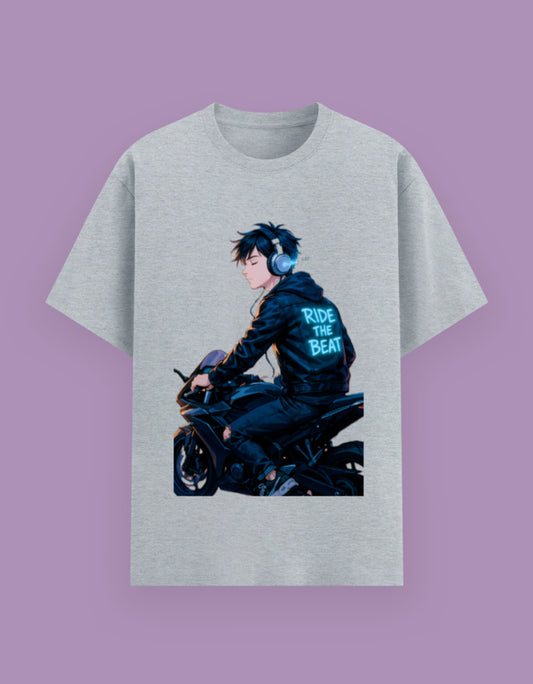 "Ride the Beat" - Cool Biker & Music Enthusiast Tee - Urban Edge