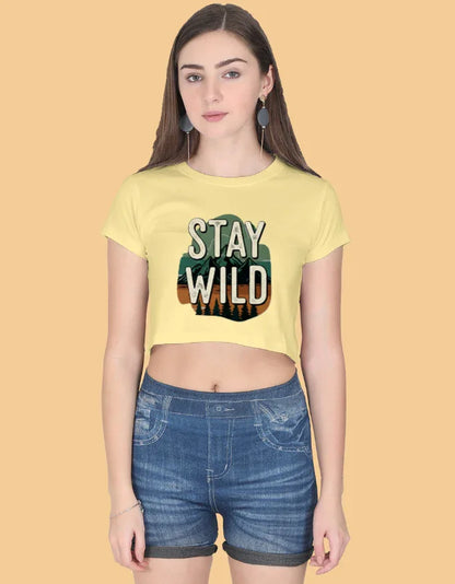 "Stay Wild" Graphic T-Shirt | Crop Top - Urban Edge