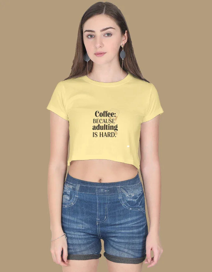 Coffee Lover - Sarcastic Women's Tee | Graphic Crop Top - Urban Edge