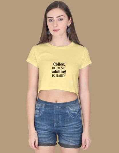 Coffee Lover - Sarcastic Women's Tee | Graphic Crop Top - Urban Edge
