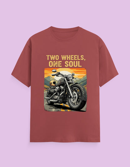 Classic Motorcycle T-Shirt "Two Wheels, One Soul" - Urban Edge
