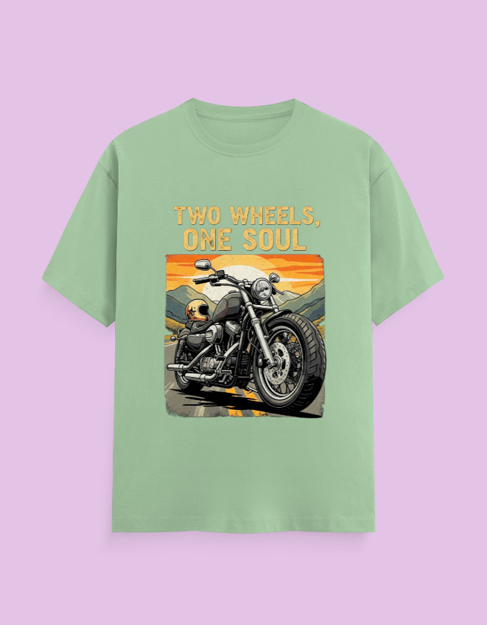 Classic Motorcycle T-Shirt "Two Wheels, One Soul" - Urban Edge