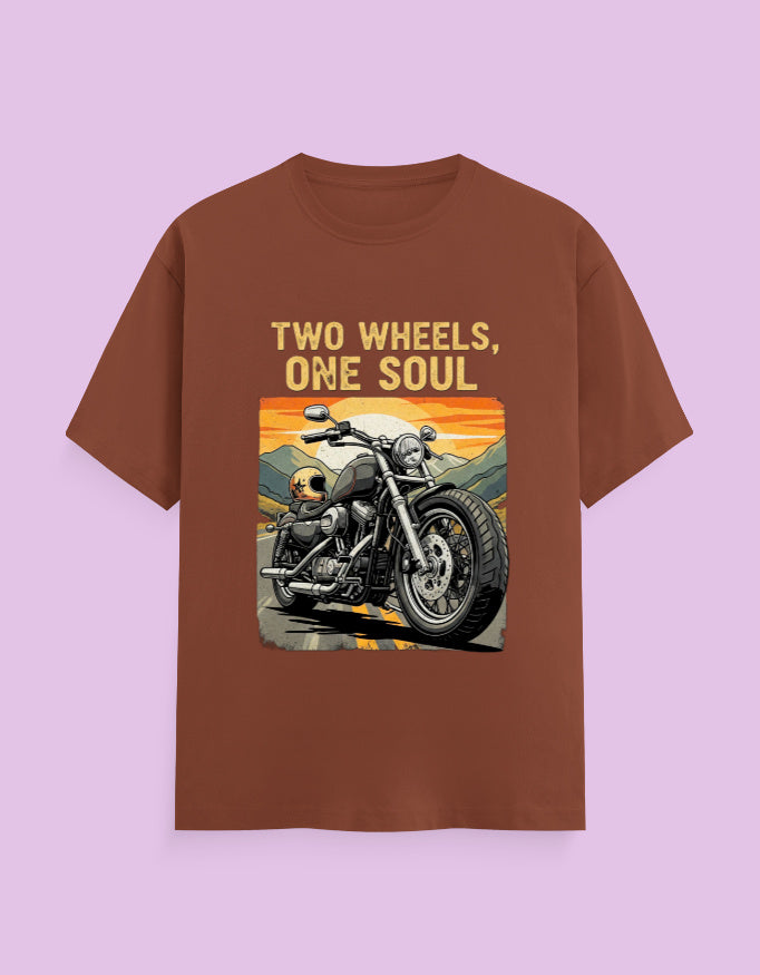 Classic Motorcycle T-Shirt "Two Wheels, One Soul" - Urban Edge