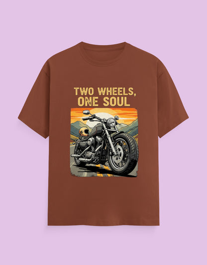 Classic Motorcycle T-Shirt "Two Wheels, One Soul" - Urban Edge