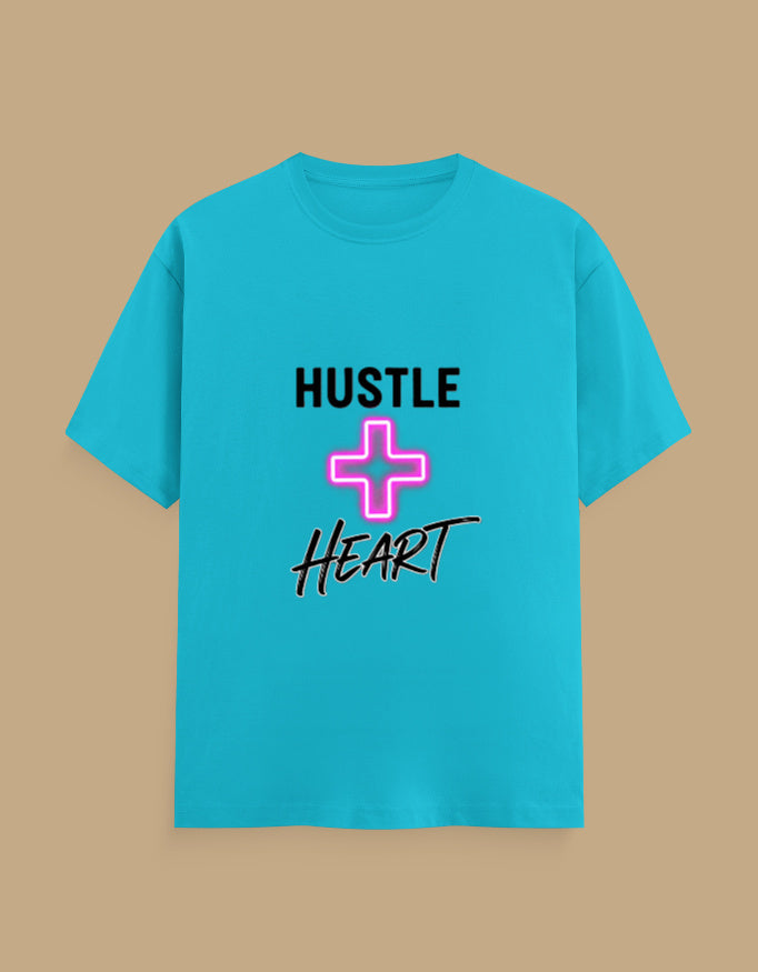 "Hustle + Heart" Slogan T-Shirt - Urban Edge